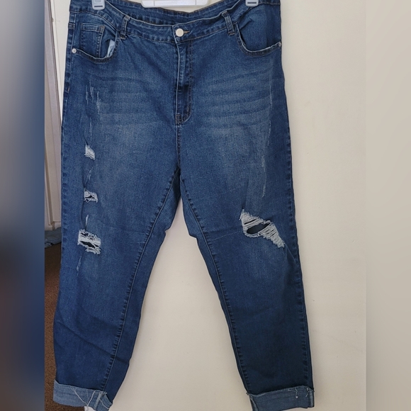 Plus Ripped Skinny Jeans - Picture 2 of 9